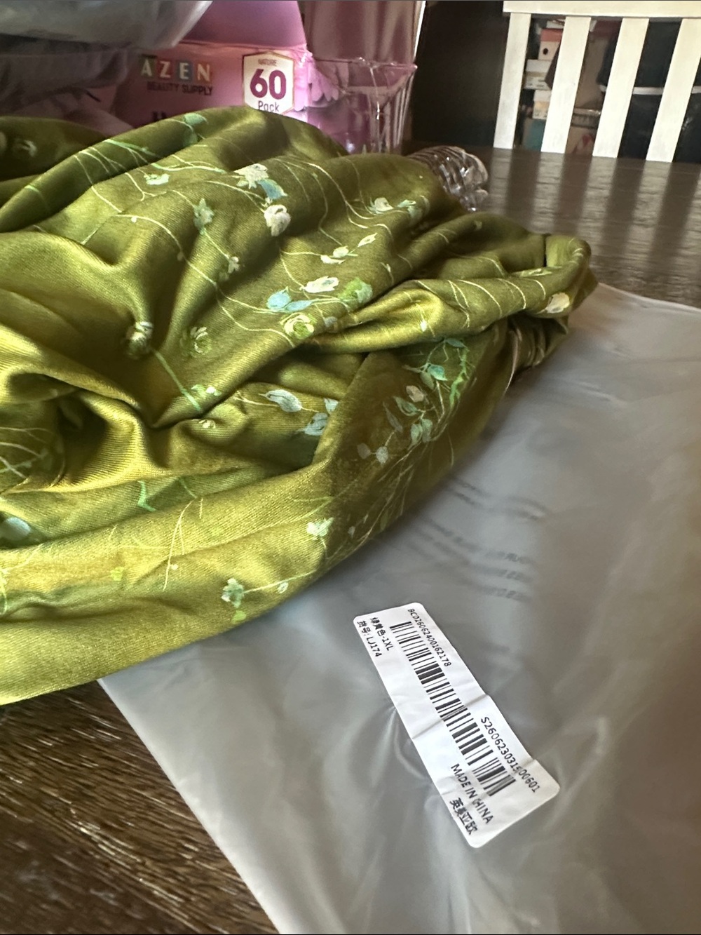 Fern Green Floral Button-Front Maxi Dress with Pockets New Boutique Plus Size - Picture 5 of 5